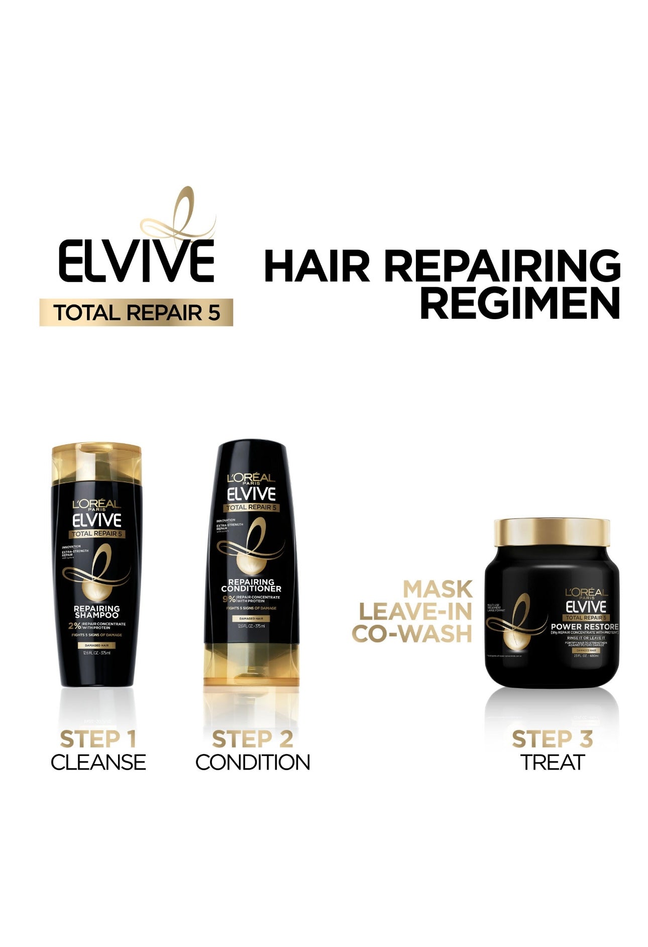 L'Oreal Paris Elvive Total Repair 5
Repairing Shampoo