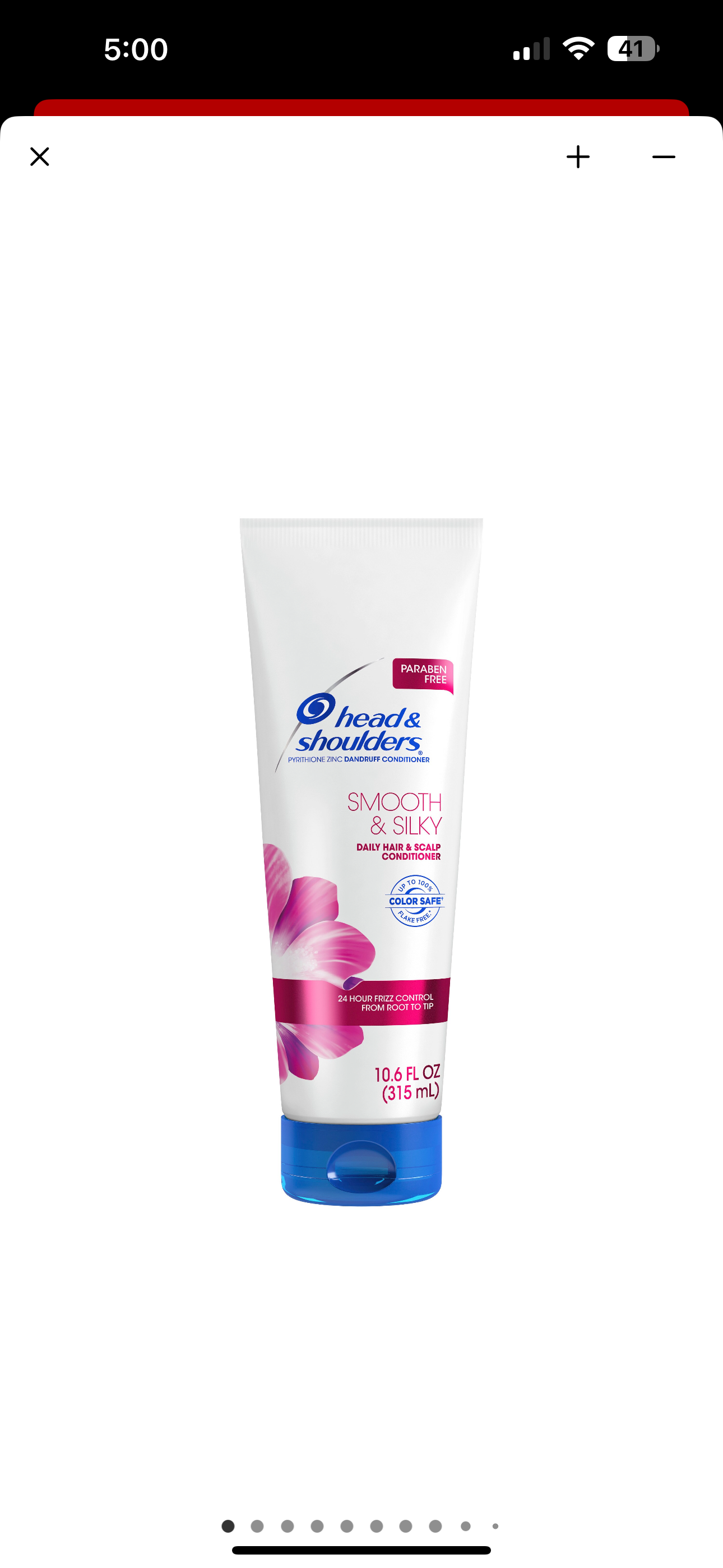 Head & Shoulders Smooth and Silky Anti-Dandruff Conditioner, 10.6 OZ