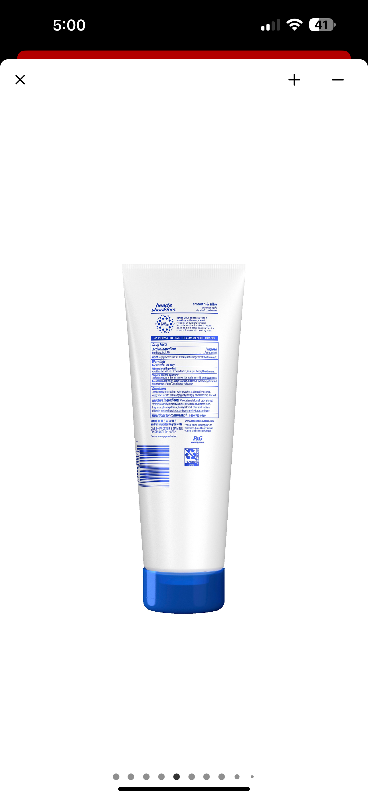 Head & Shoulders Smooth and Silky Anti-Dandruff Conditioner, 10.6 OZ